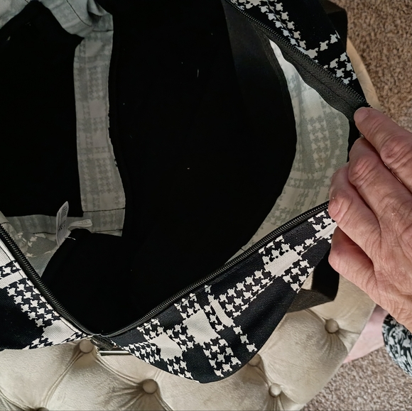 THIRTY ONE Away For The Weekend, Houndstooth Plaid, NWOT, Black And White - Picture 8 of 11